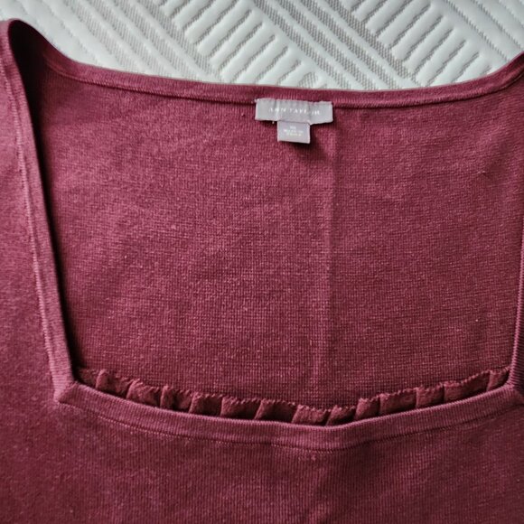 Ann Taylor Sweater Tank XL Maroon - Picture 4 of 7